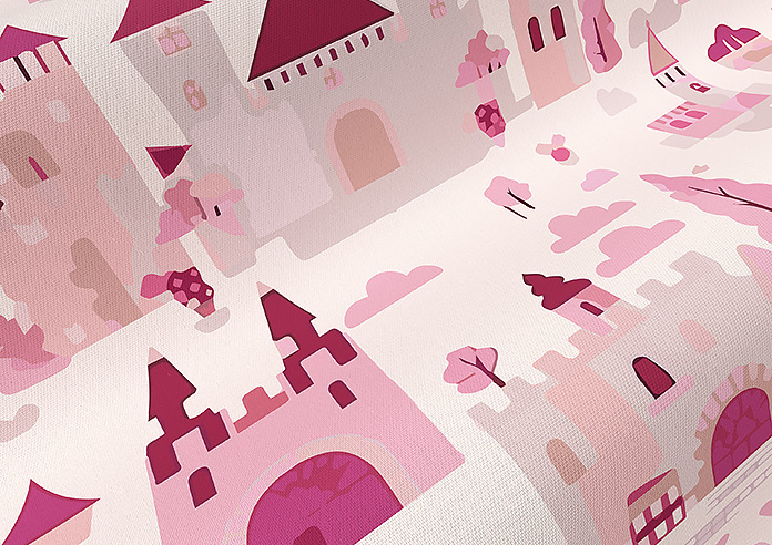 Magic Castle, Princess Pink - Made to Measure Curtains - Image 4